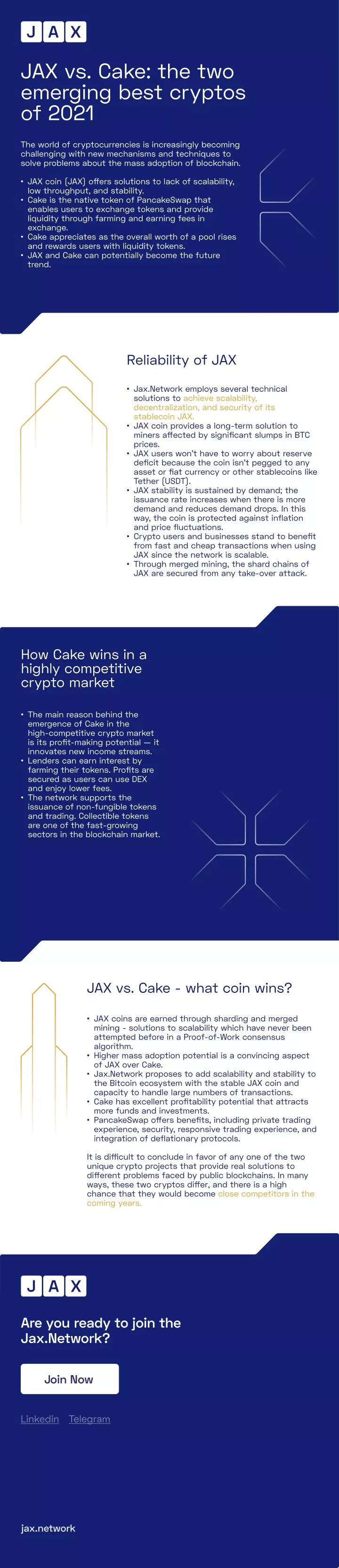 jax vs cake the two emerging best cryptos of 2021