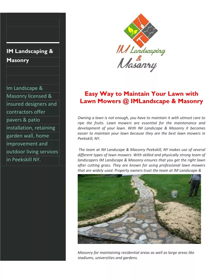 im landscaping masonry