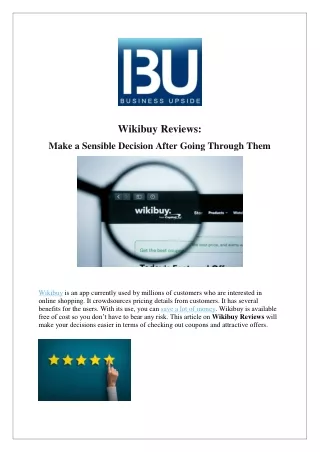Wikibuy Reviews-Make a Sensible Decision After Going Through Them
