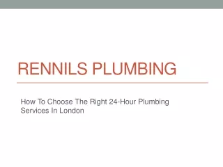 How To Choose The Right 24-Hour Plumbing Services In London