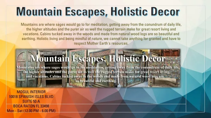 mountain escapes holistic decor