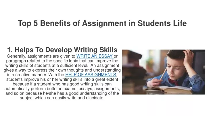 assignment benefits for students