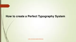 How to create a best Typography System