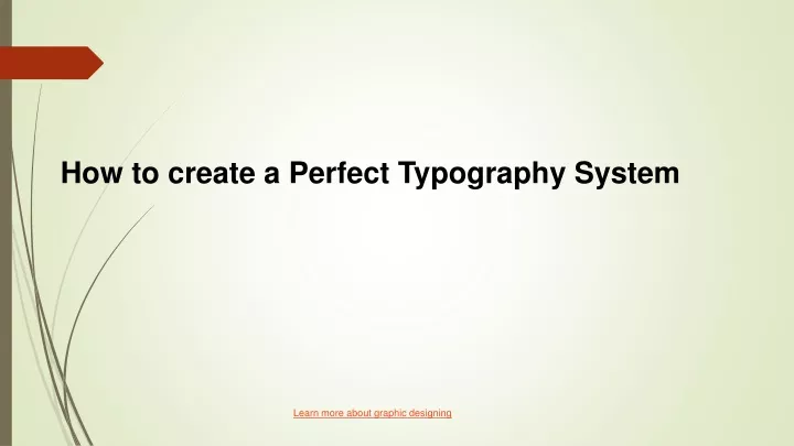 how to create a perfect typography system