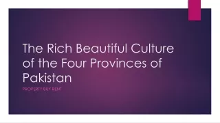 The Rich Beautiful Culture of the Four Provinces