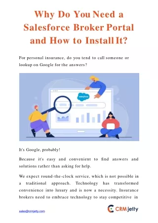 why do you need a salesforce broker portal and how to install it