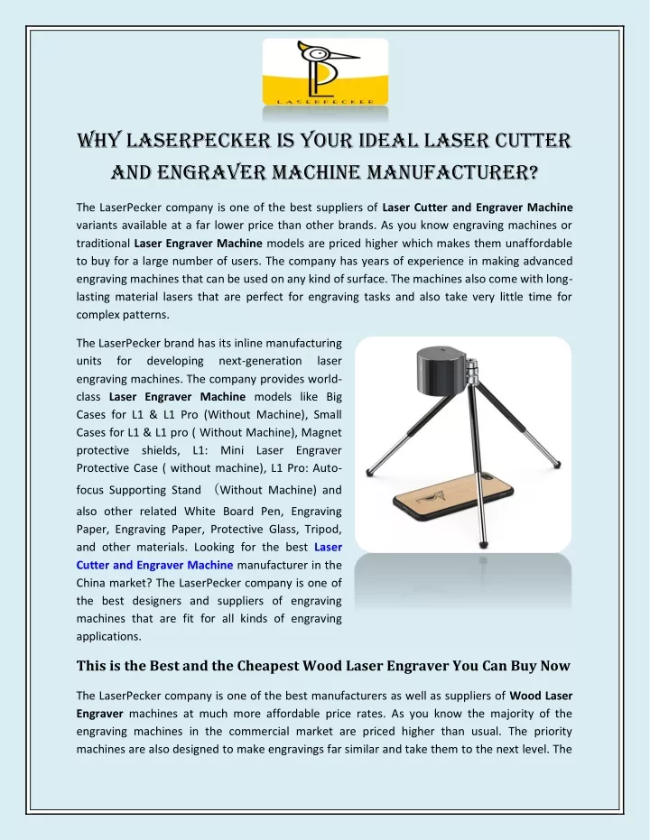 why laserpecker is your ideal laser cutter