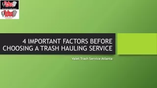 CHOOSING A TRASH HAULING SERVICE