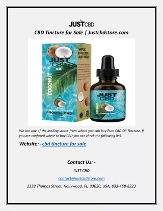 cbd tincture for sale justcbdstore com