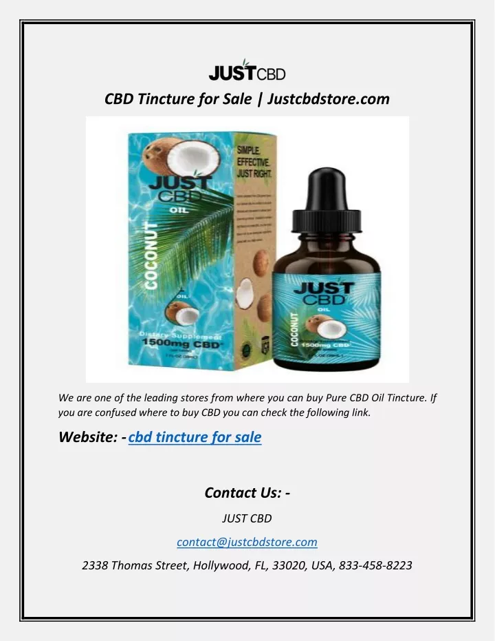 cbd tincture for sale justcbdstore com