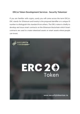 erc20 token development services security
