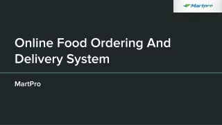online food ordering and delivery system