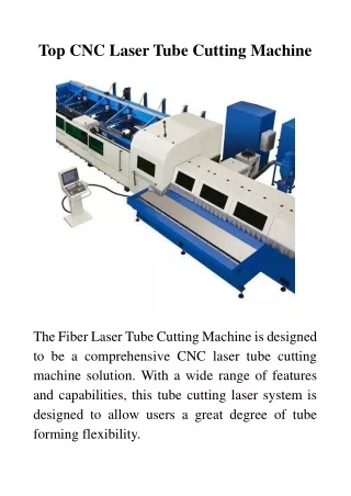 top cnc laser tube cutting machine