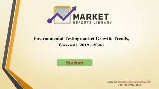 environmental testing market growth trends