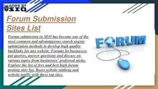 300  Forum Submission Sites List 2021 - High DA & PR