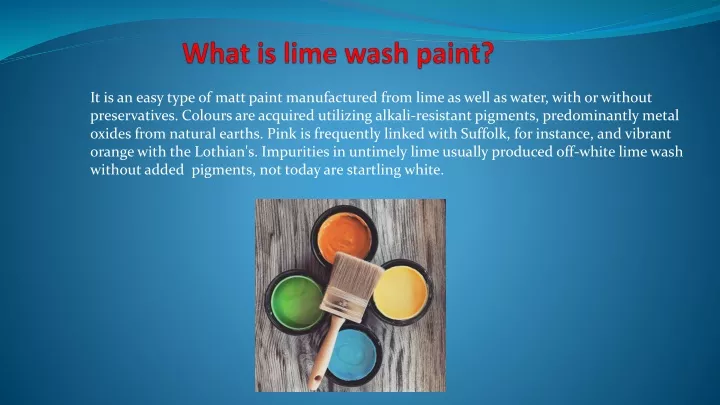 what is lime wash paint