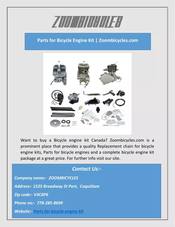 parts for bicycle engine kit zoombicycles com