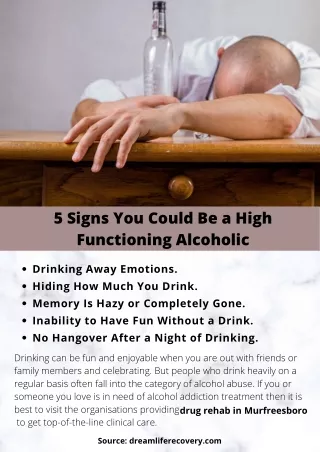 5 Signs You Could Be a High Functioning Alcoholic