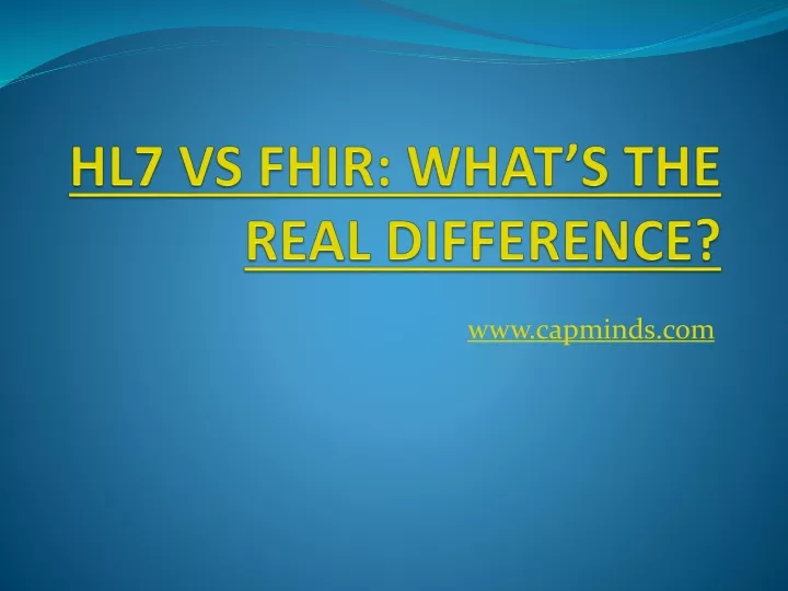 hl7 vs fhir what s the real difference