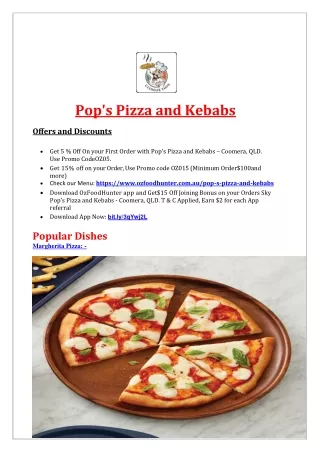 pop s pizza and kebabs offers and discounts