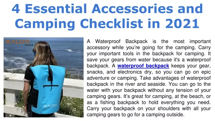 4 essential accessories and camping checklist in 2021