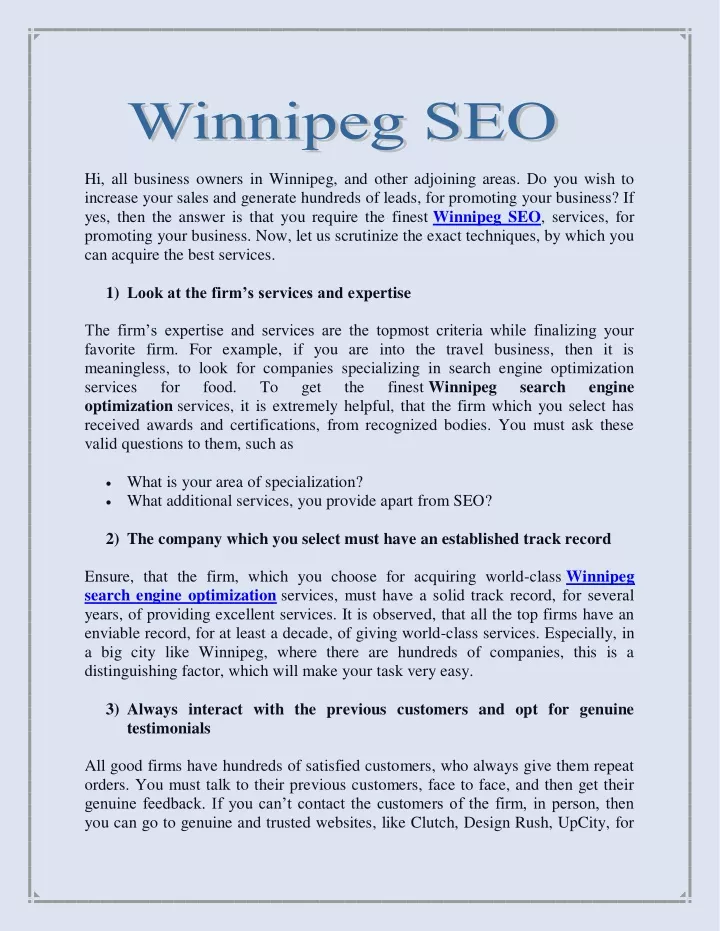 hi all business owners in winnipeg and other