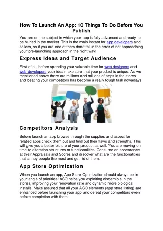 how to launch an app 10 things to do before