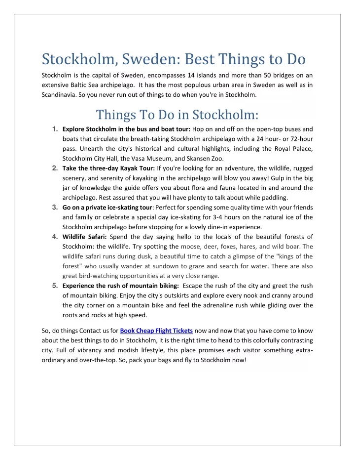 stockholm sweden best things to do