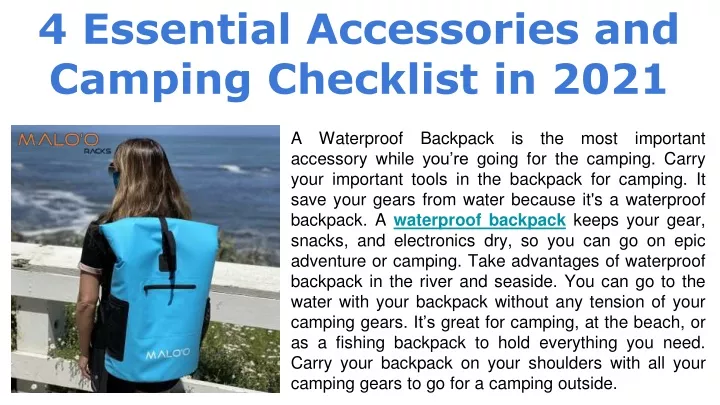 4 essential accessories and camping checklist