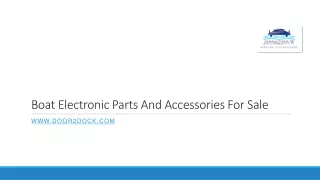 Boat Electronic Parts And Accessories in New jersey