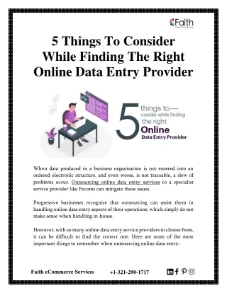 5 things to consider while finding the right