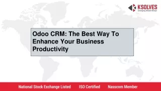 Maximize operational efficiency with Odoo CRM