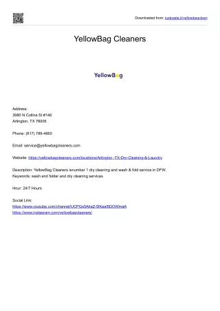 YellowBag Cleaners