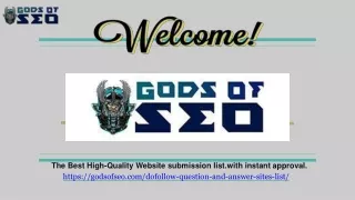 the best high quality website submission list