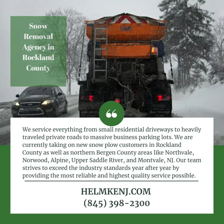 snow removal agency in rockland county