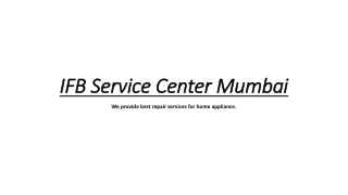 ifb service center mumbai