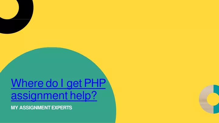 where do i get php assignment help