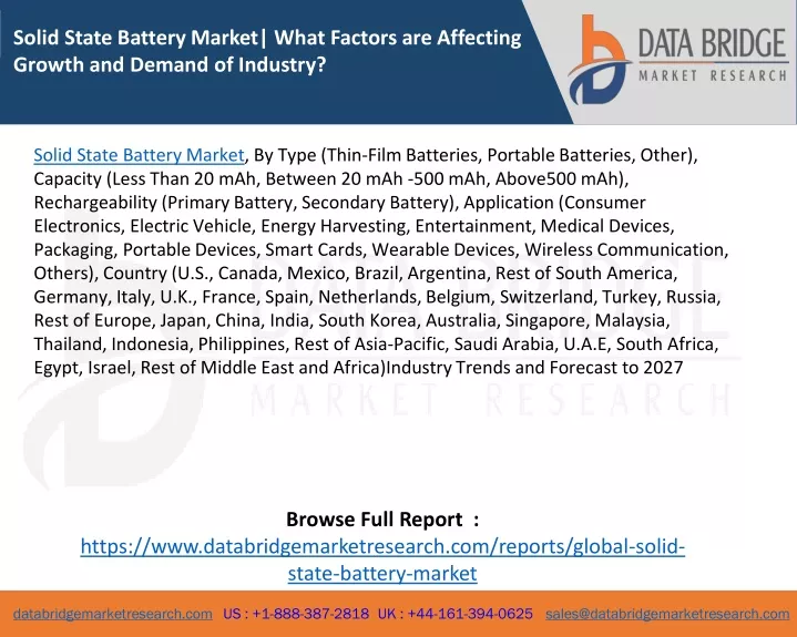 solid state battery market what factors