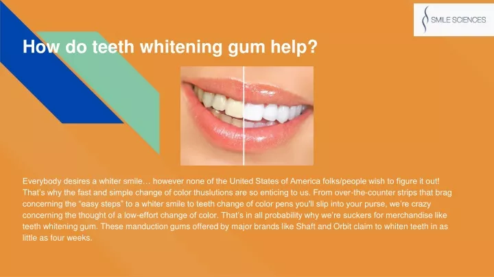 how do teeth whitening gum help