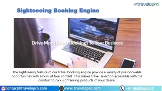 Sightseeing Booking Engine - Travelopro