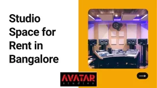 Studio Space for Rent in Bangalore