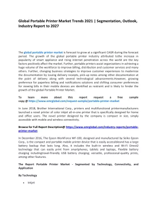 global portable printer market trends 2021