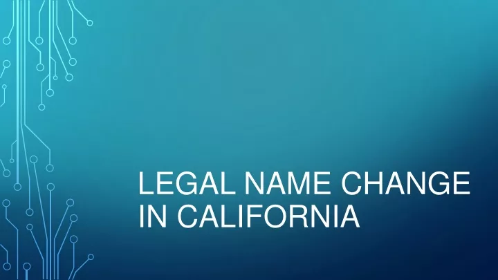 legal name change in california