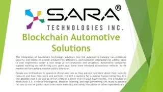 blockchain automotive solutions