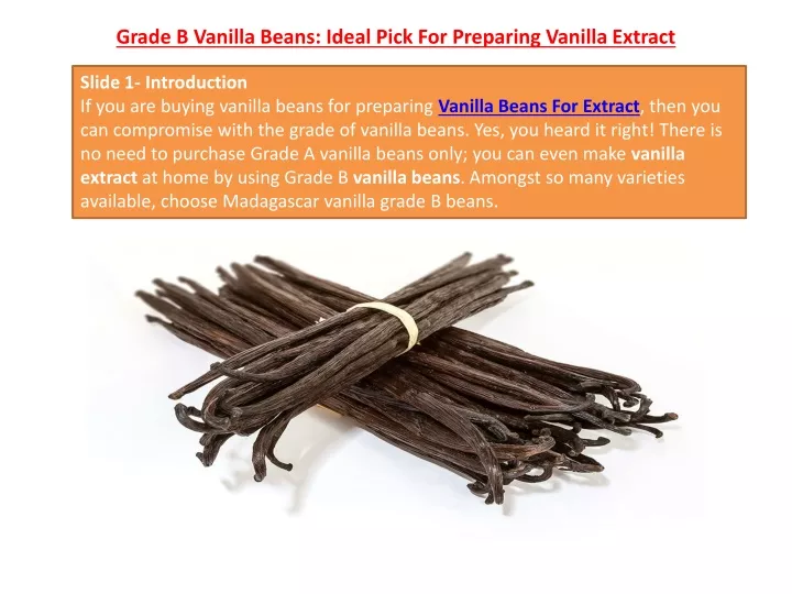 grade b vanilla beans ideal pick for preparing vanilla extract