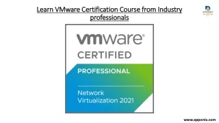 Learn VMware Certification Course from Industry professionals