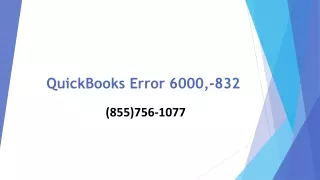 QuickBooks Error 6000,-832