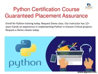 python certification course guaranteed placement assurance