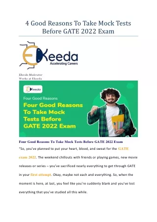 4 good reasons to take mock tests before gate