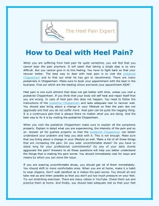 How to Deal with Heel Pain?